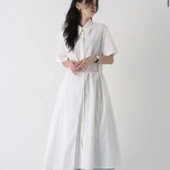 Half Wrap Shirts One-piece [ Ivory ]