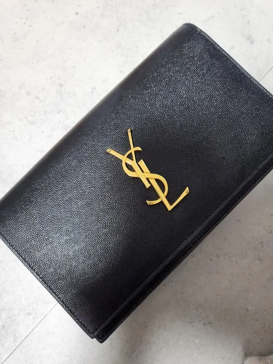 Saint Laurent Monogram Clutch Genuine Caviar Bag