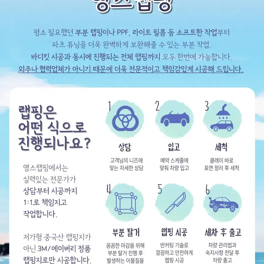 전차종 BMW 벤츠 아우디 등 루프스킨 , 포인트랩핑 , PPF 시공