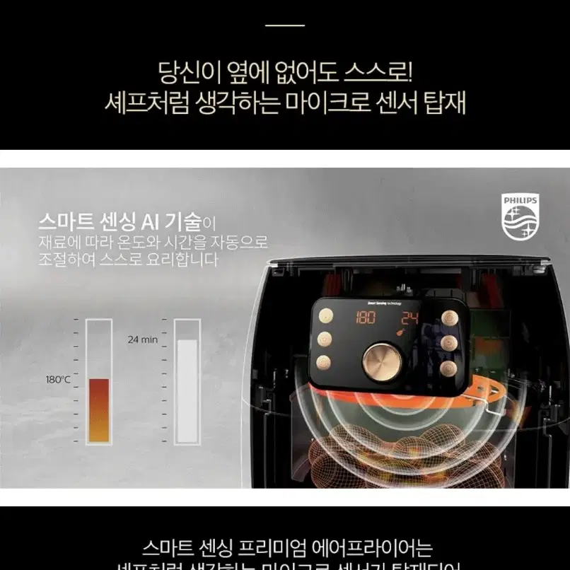 미사용)필립스스마트센싱특대용량에어프라이어HD9860/95