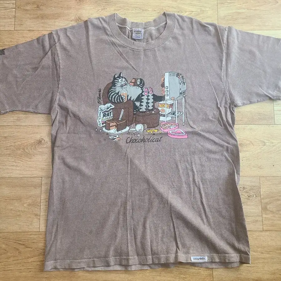 90s carzy shirt 가먼트다잉 반팔