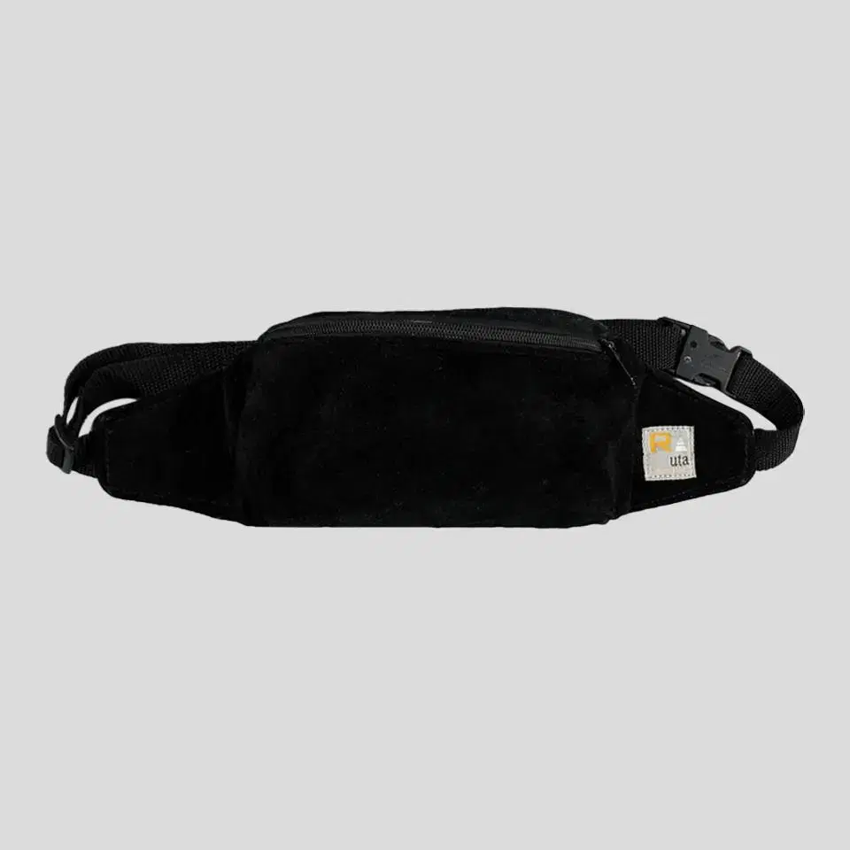 R uta Black Suede Cowhide Hip Color Waistpack MADE IN USA