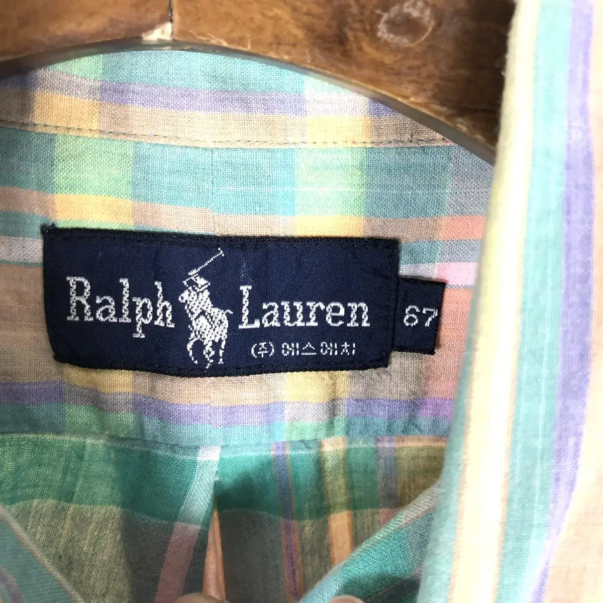 80s polo ralphlauren 폴로랄프로렌 에스에치 반팔 체크셔츠