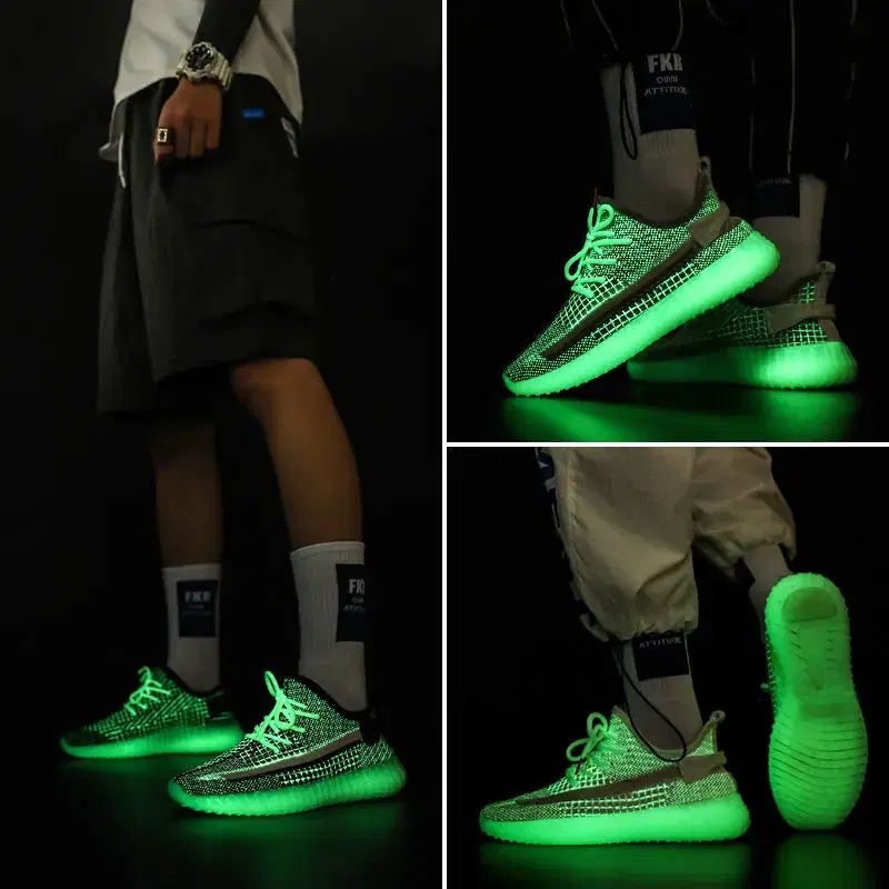 Unisex knit luminous sneakers