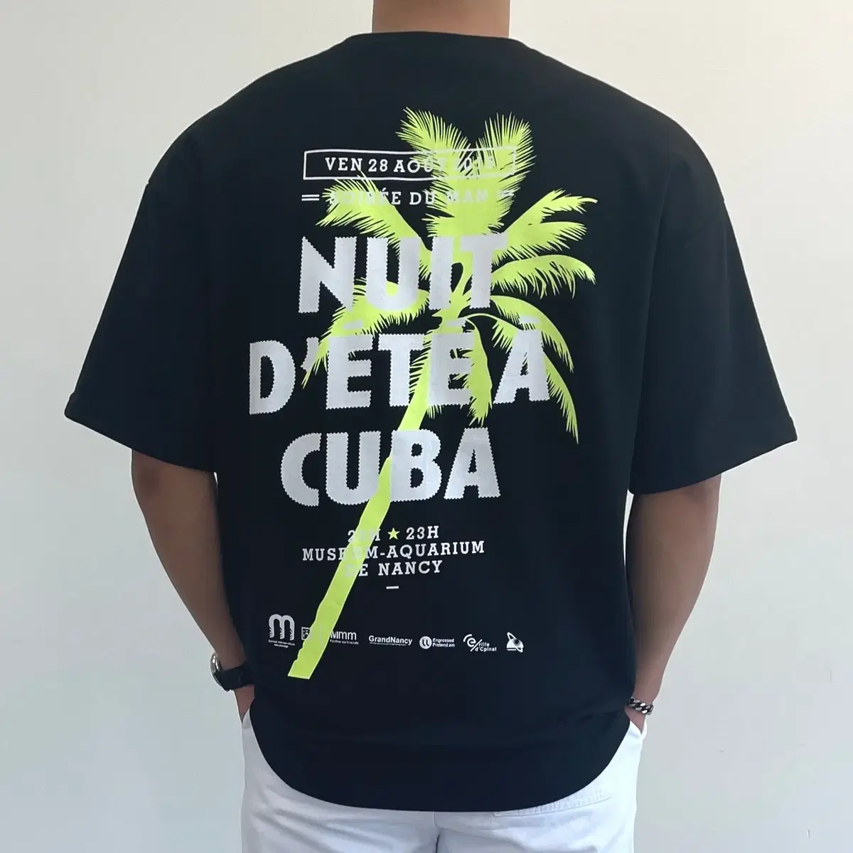 [Popular] Siwon Palm Tree Cuban Overfit Vahn Tee