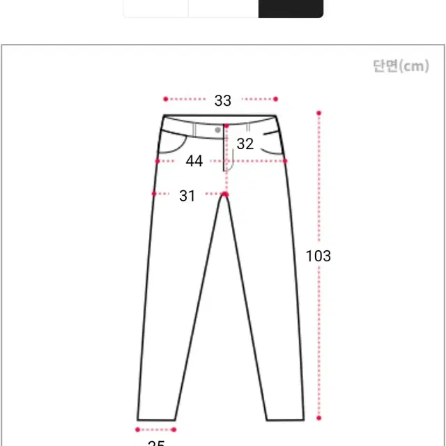 할인)크림치즈마켓 트임스트레이트 흑청데님팬츠L