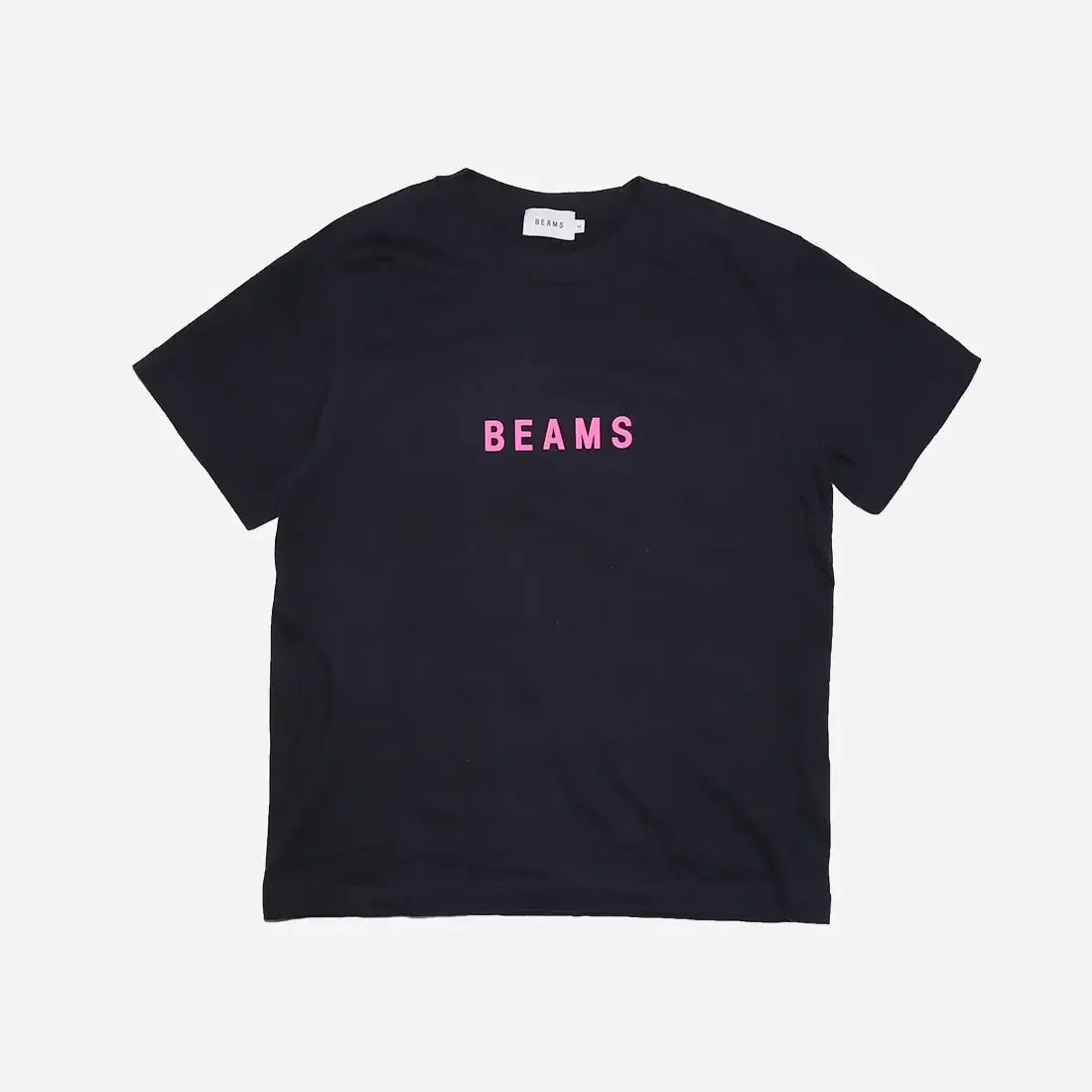 BEAMS Logo Half T-shirts Navy