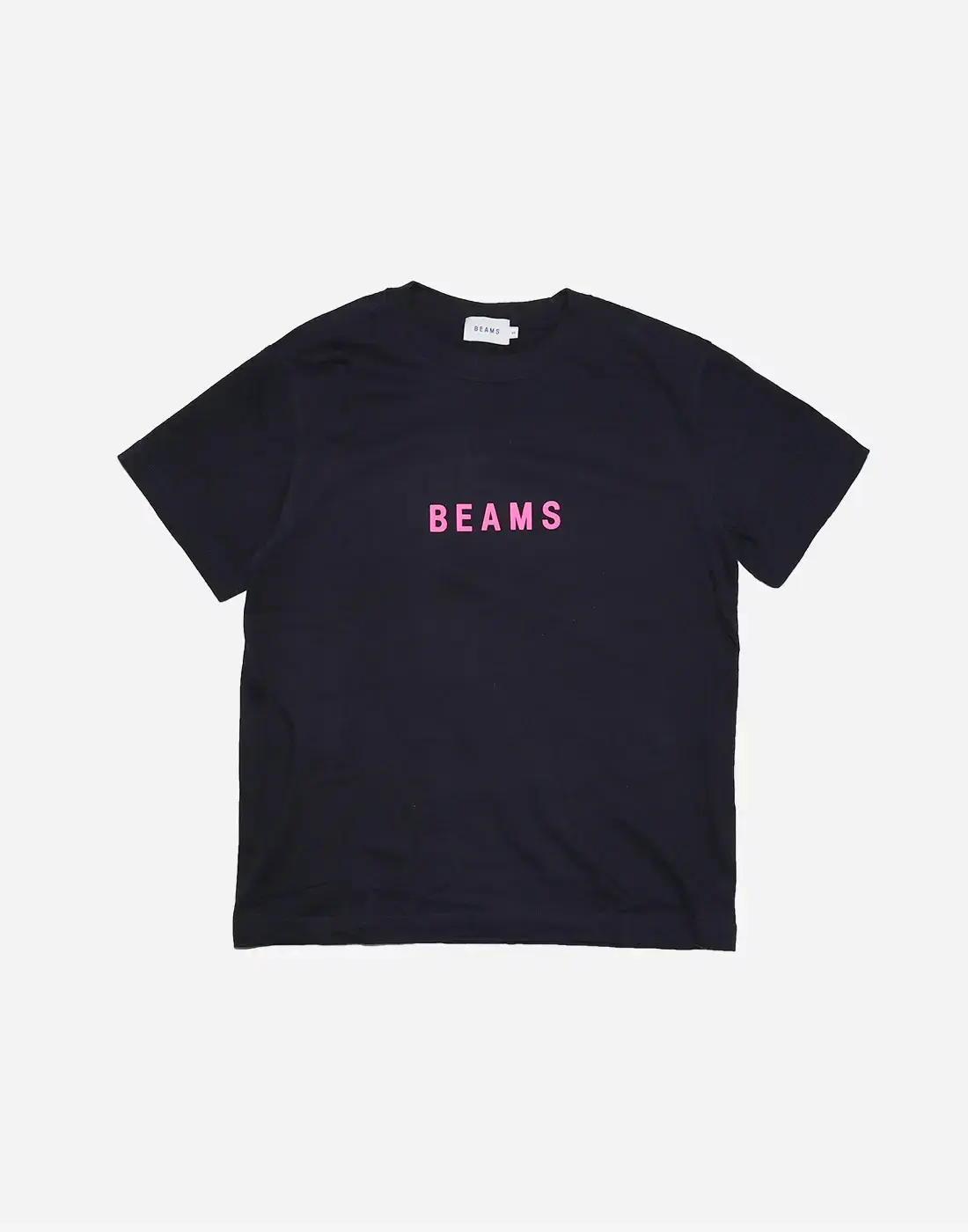 BEAMS Logo Half T-shirts Navy