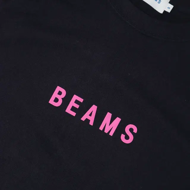 BEAMS Logo Half T-shirts Navy