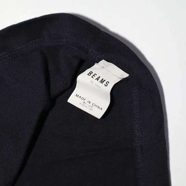 BEAMS Logo Half T-shirts Navy