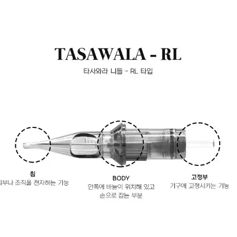 1005RL 타사와라 라운드 라인니들 20ea 타투머신 문신머신 전용니들