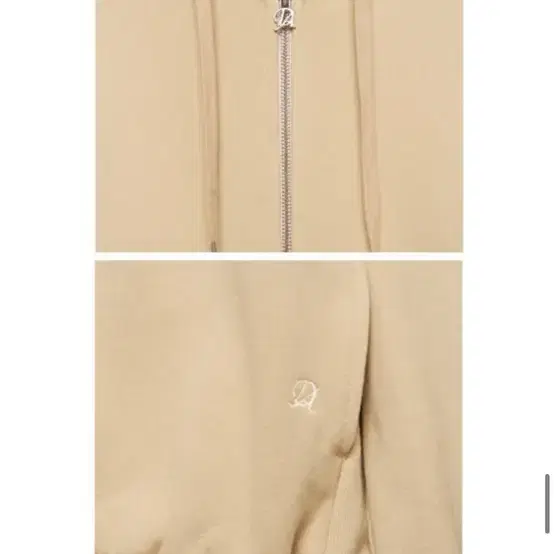 다이애그널 후드집업 logo slider hoodie 버터 후드