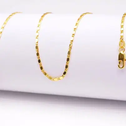 새 18k 골드 금 GF 도금 58cm 목걸이 Gold-filled 선물