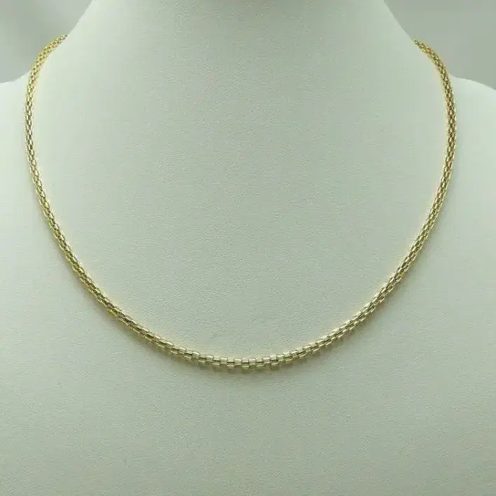 새 18K 금 골드 플레이트 42cm 목걸이 GP Gold Plated