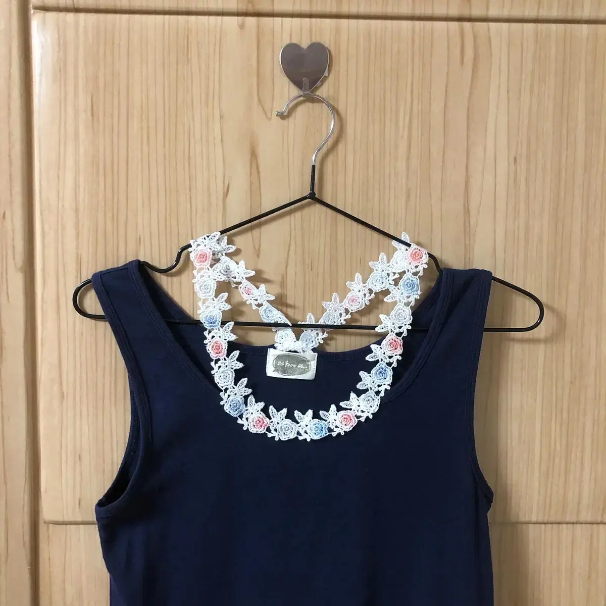 Vintage flower navy candy sleeveless