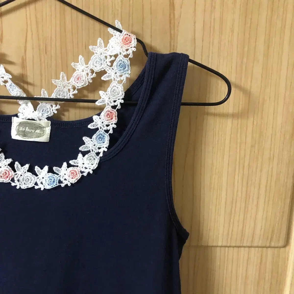 Vintage flower navy candy sleeveless