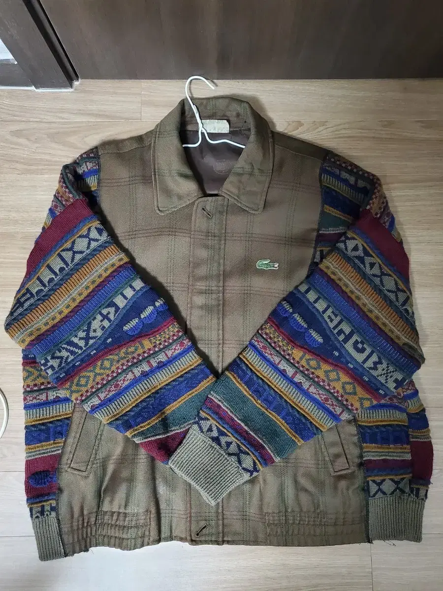 Vintage Lacoste X Cable Knit Custom Jacket100 L