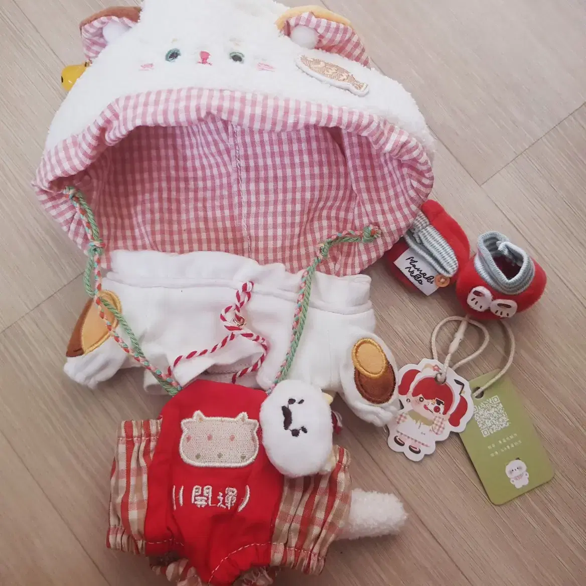 20cm 인형옷 복고양이 큐큐밀키