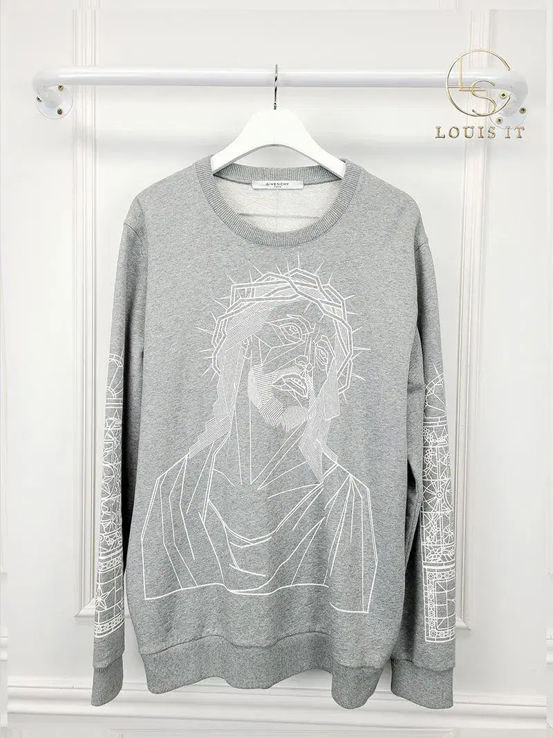 [M] Givenchy Gray Jesus Thorns crown top