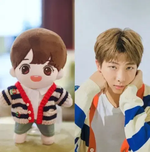 BTS 방탄 RM 김남준 구* 가디건 줄무늬가디건 인형옷 15CM20CM