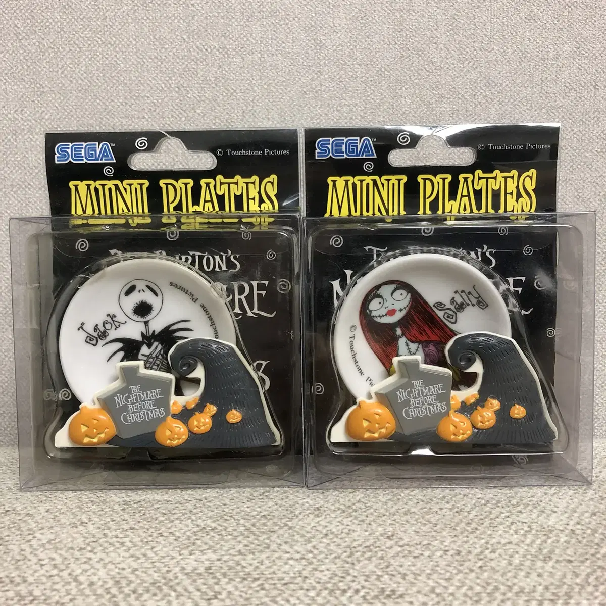 The Nightmare Before Christmas Jack & Sally Mini Plates sealed set