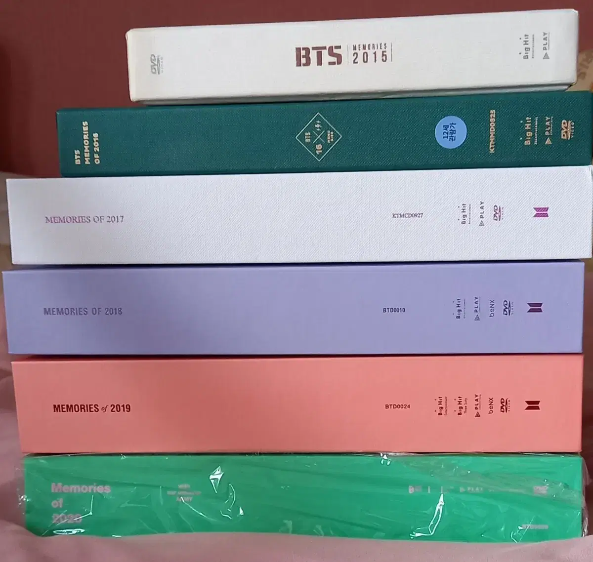 방탄 BTS 메모리즈 DVD 15~20 6권 일괄