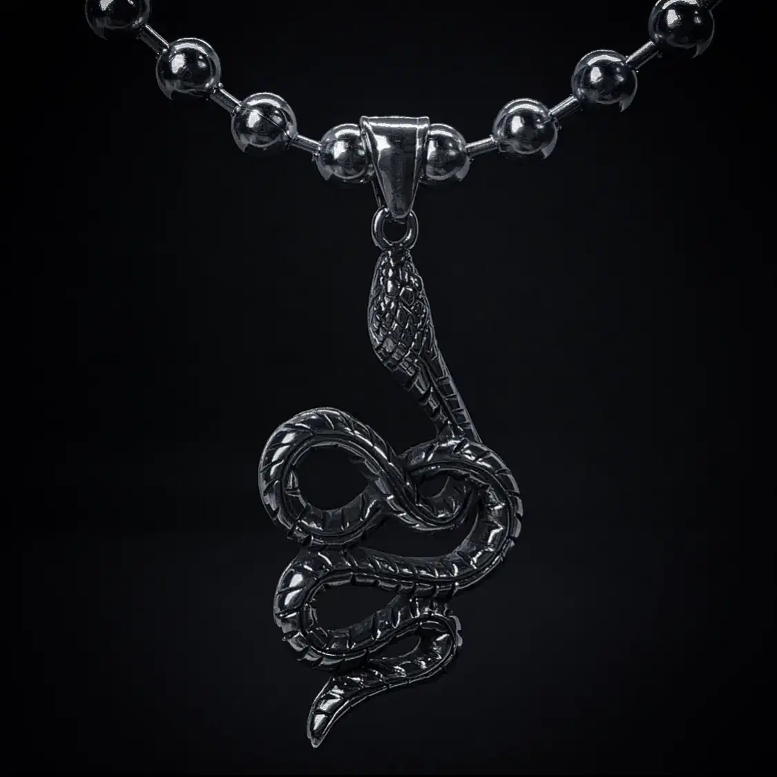 Ball chain snake no.1 necklace