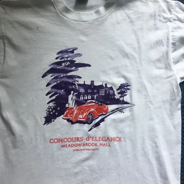 L) (SINGLE STITCH) 90S CAR PRINTING TEE