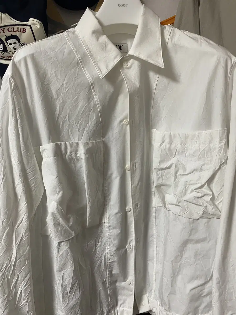 Coor Drawstring Big Pocket Shirt Size M