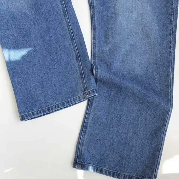 washed wide denim