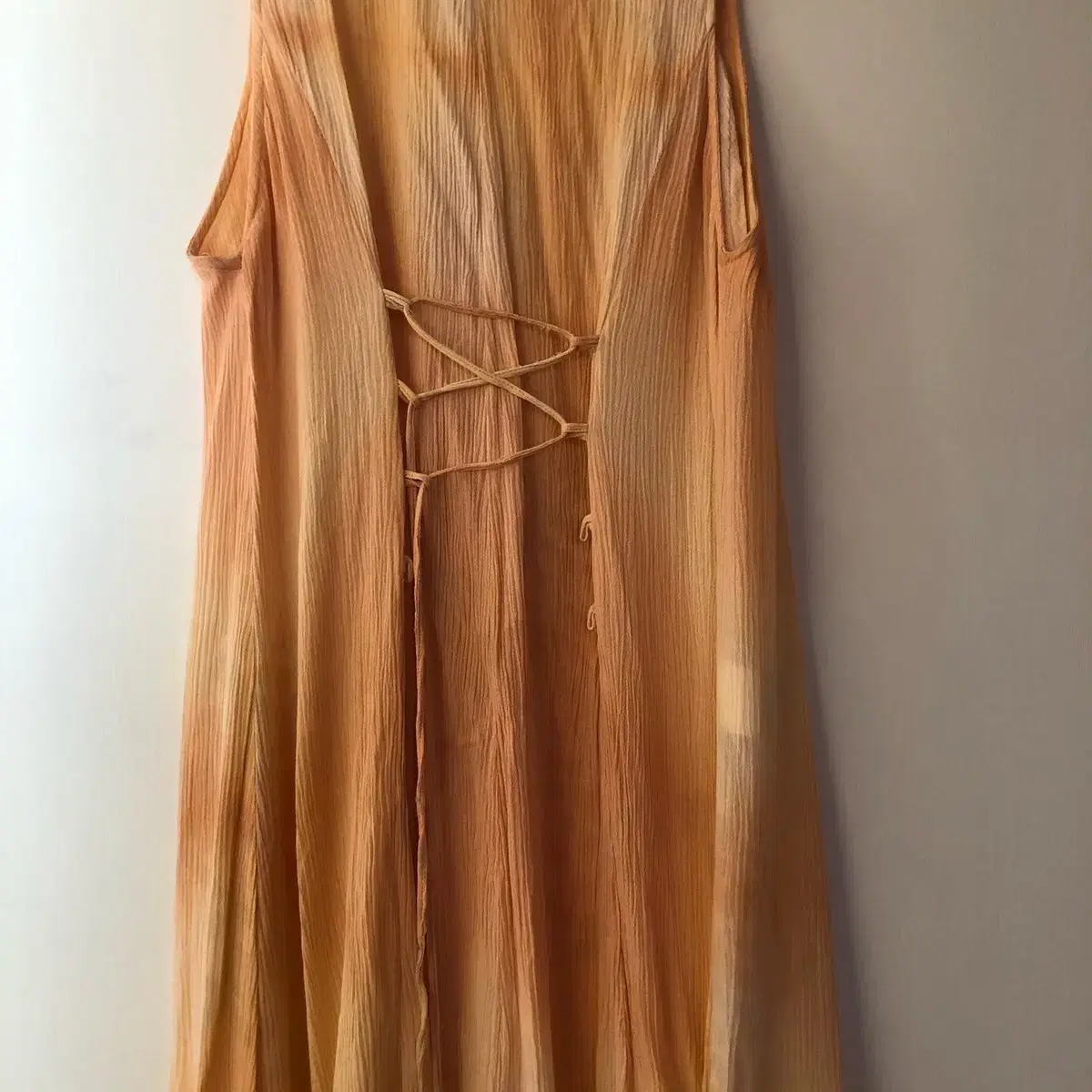 Vintage orange water printing maxi ops