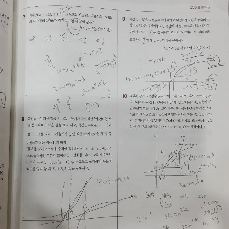 2022 작년 수능 대비 수1(판매완료), 기하 뉴런, 시냅스 판매합니다