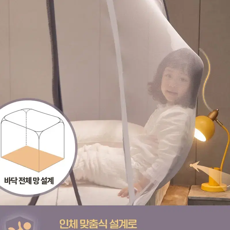 [무료배송] 고급 원터치 폴딩 침대 모기장 / 양문형 원터치 사각모기장