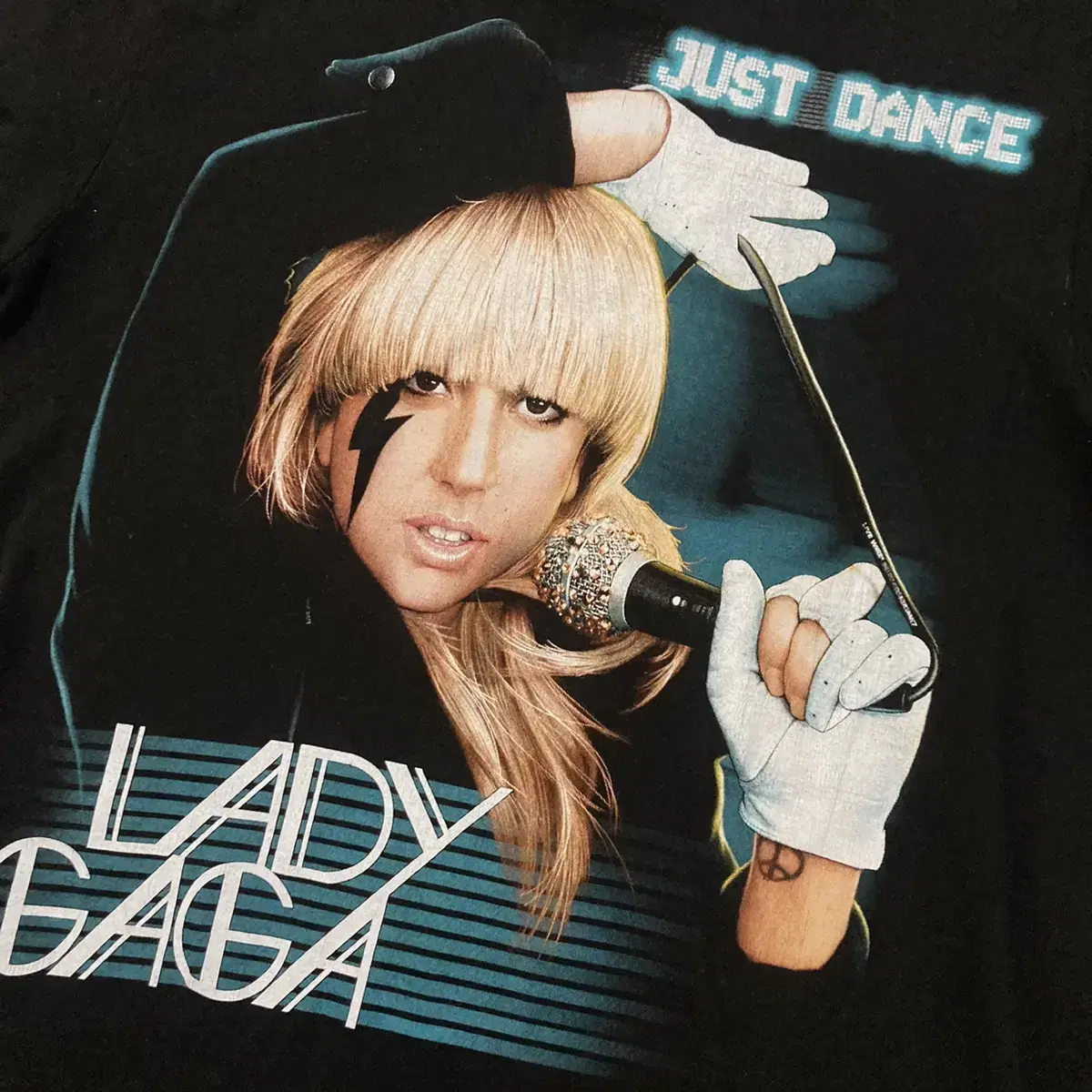 [L] LADY GAGA JUST DANCE 프린팅 반팔티