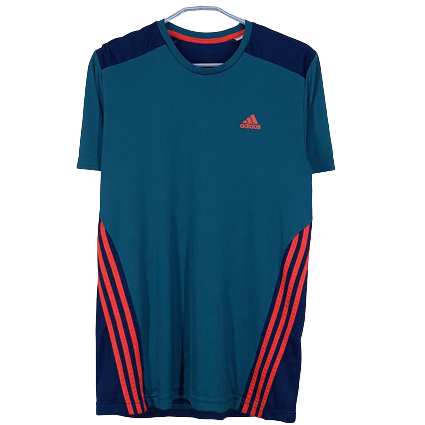 adidas Men's Tricorne Round Neck Functional Short Sleeve Tee Blue-Green (HU6838)