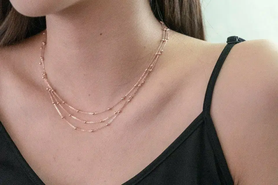 Three-row Layde Necklace Silver 925