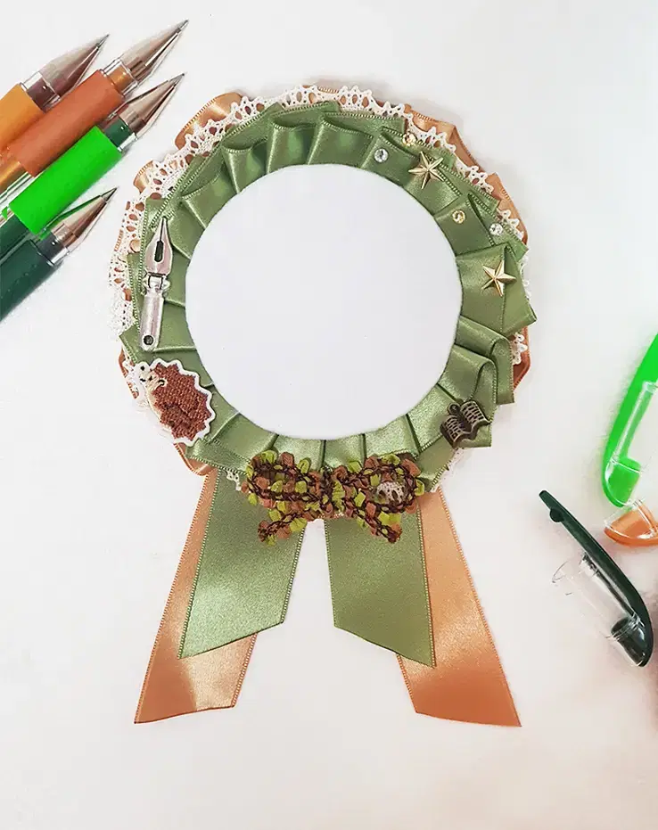 Green Green Rosette (75mm)