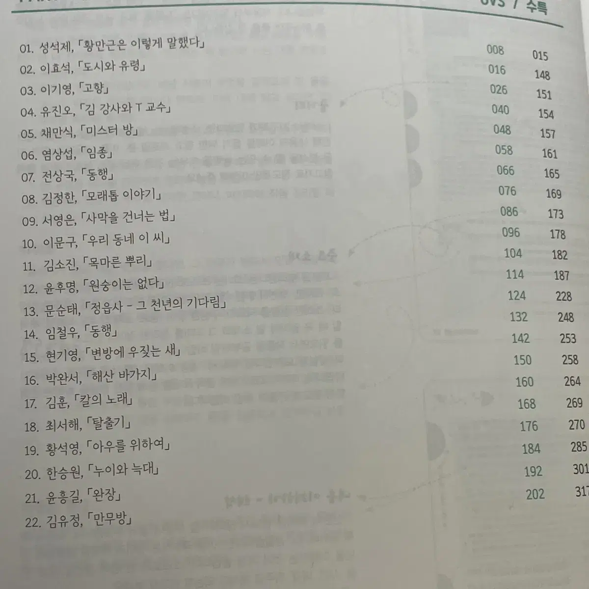 유대종 ovs 수능특강 산문, 운문편