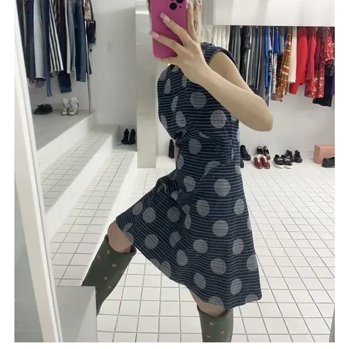 KENZO denim dot ops