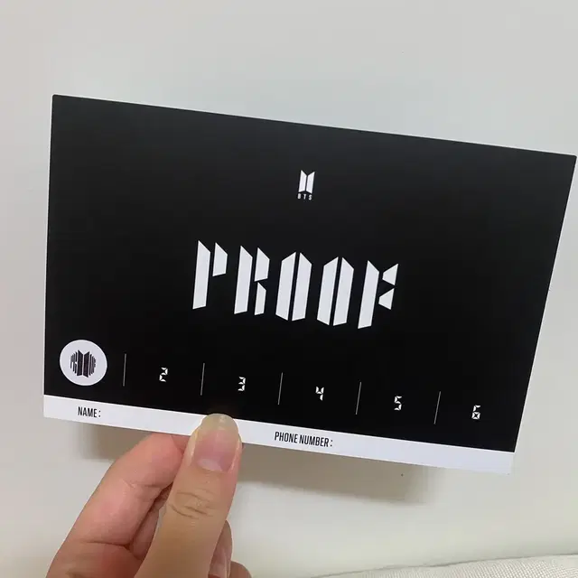 방탄소년단 Proof 공방 단체 엽서