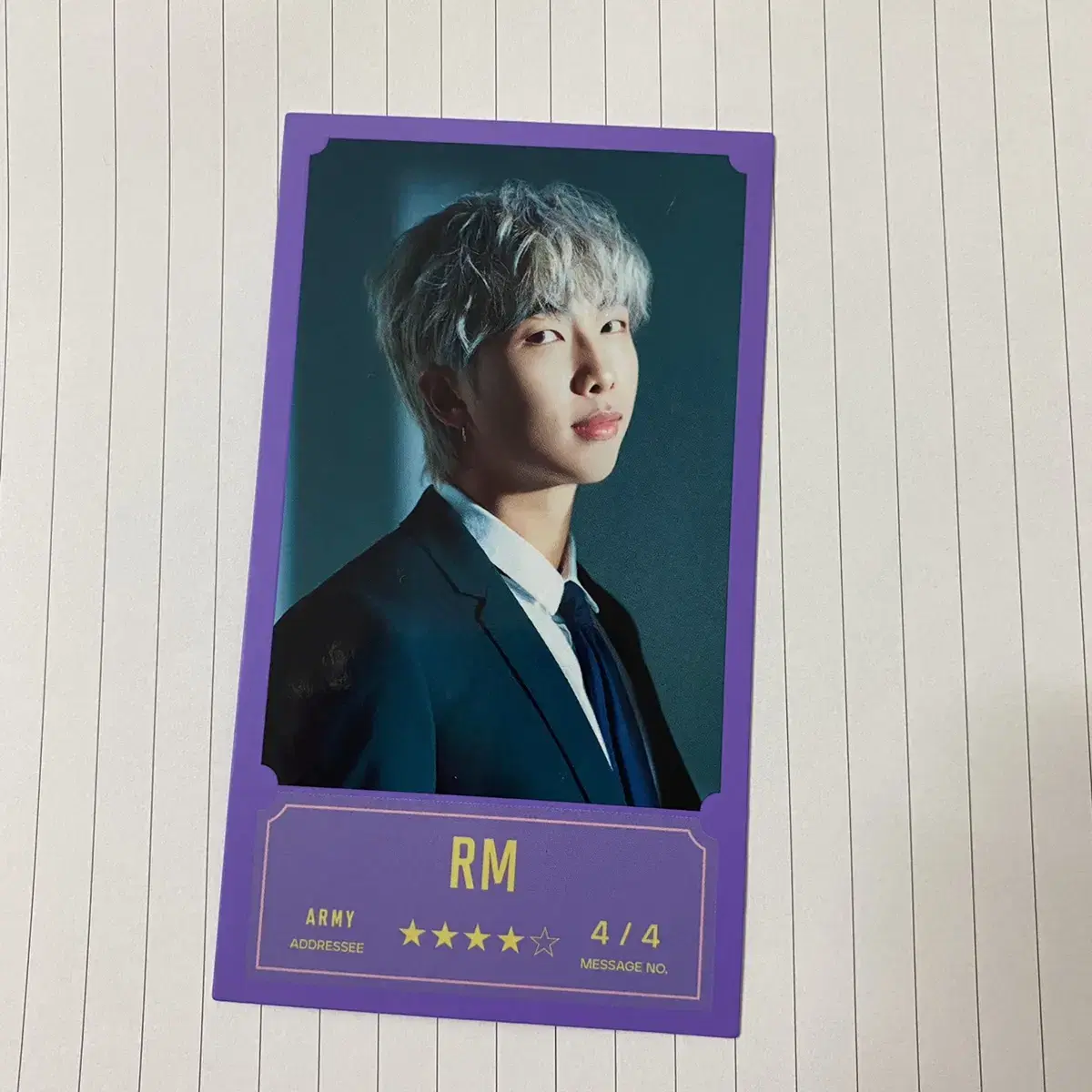 Bang Bang Kon Nam Jun rm miniphotocard photocard wts bts BTS RM