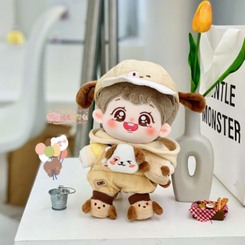 15cm 20cm 무속성 솜인형 댕댕이 스타일 모자 옷 신발 가방 풀셋