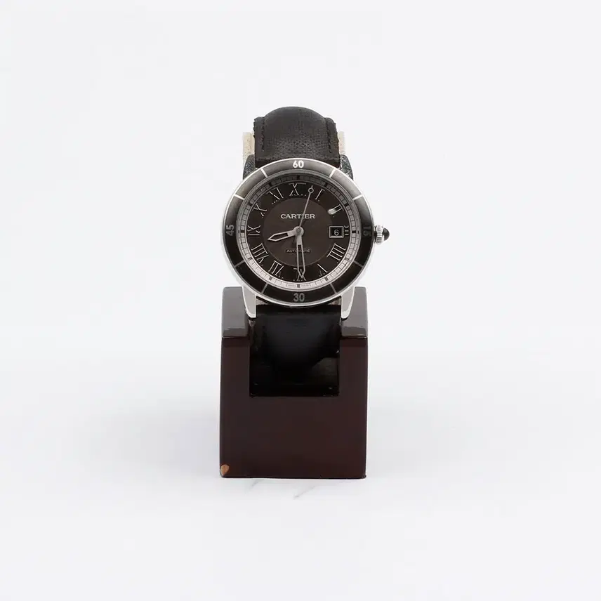 까르띠에 롱드 크로아지에르 XL 42mm 오토 블랙다이얼 16년 풀구성 사진 5