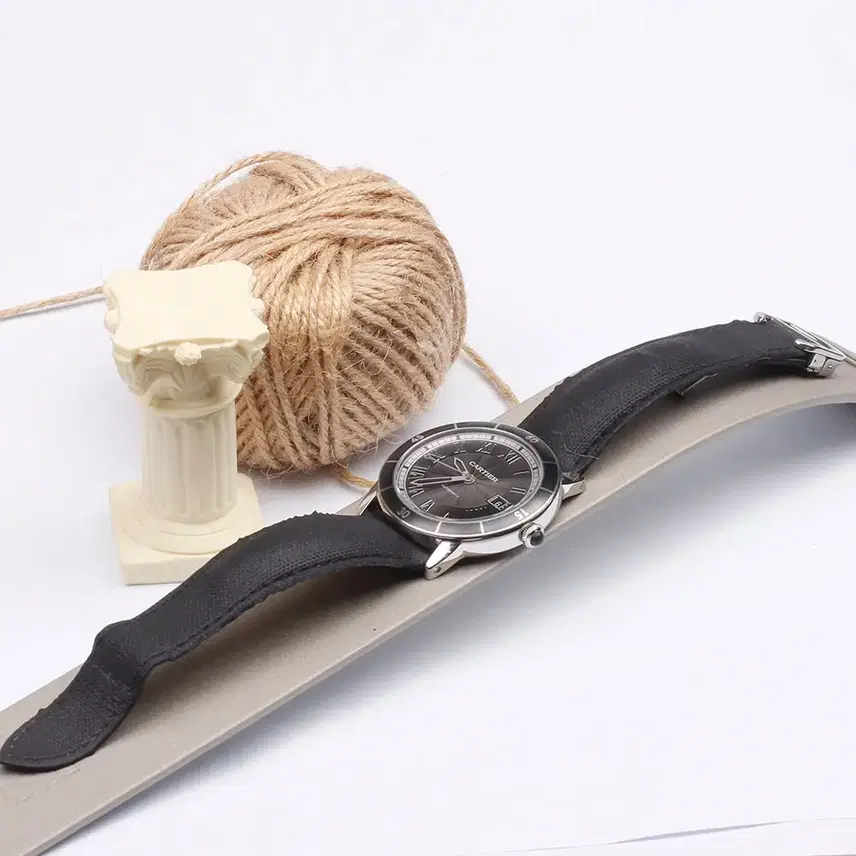 까르띠에 롱드 크로아지에르 XL 42mm 오토 블랙다이얼 16년 풀구성 사진 7