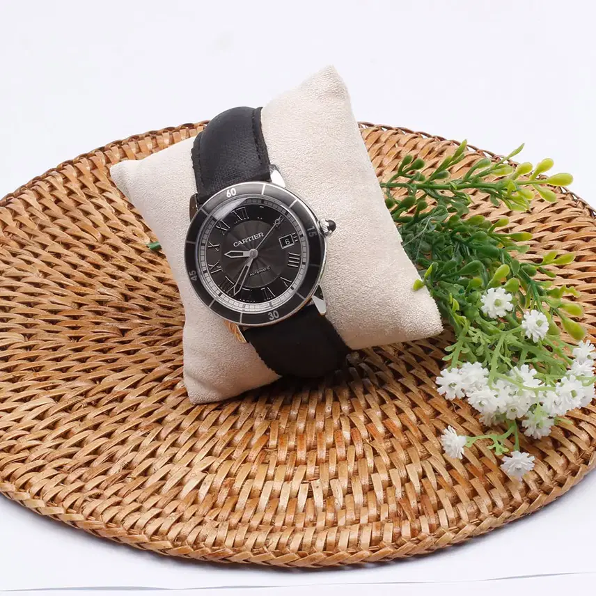 까르띠에 롱드 크로아지에르 XL 42mm 오토 블랙다이얼 16년 풀구성 사진 8