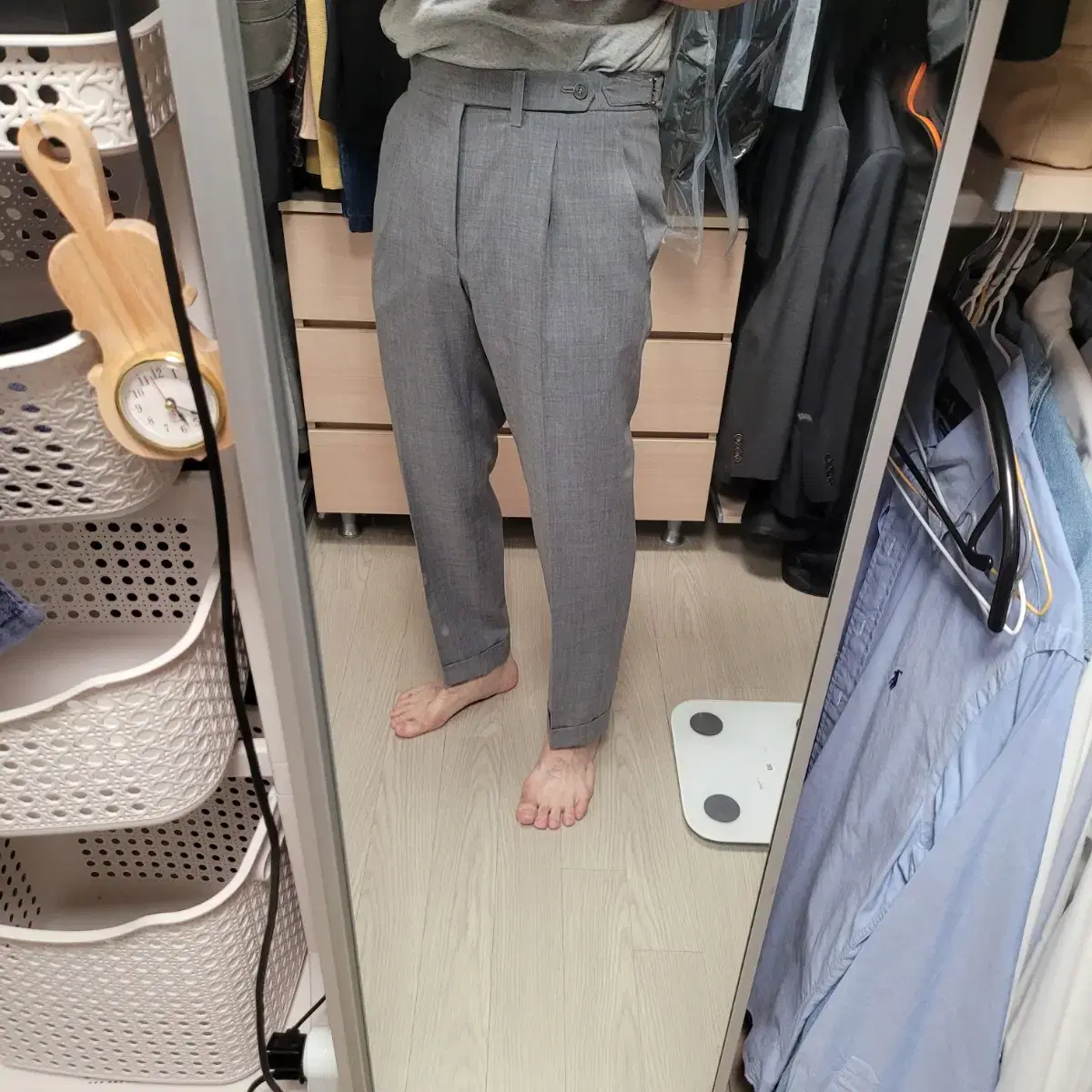 Soutaille Bispoke MTM grey wool trousers 32SizeFeeling