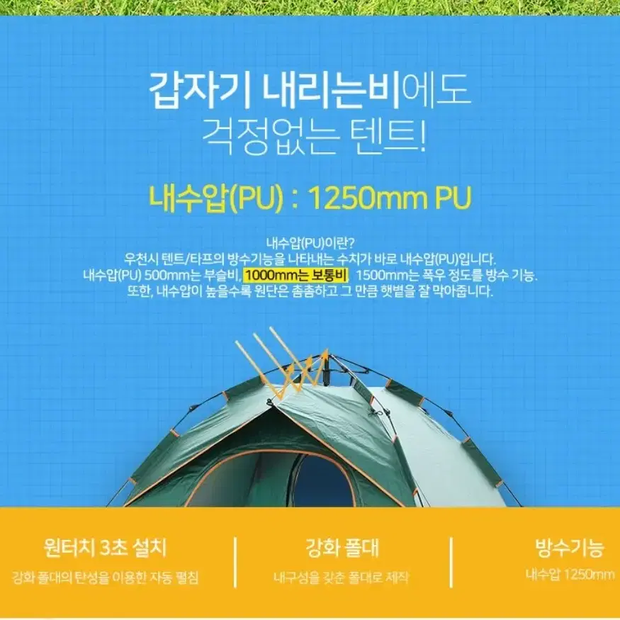 2~3인용 원터치텐트 캠핑 낚시