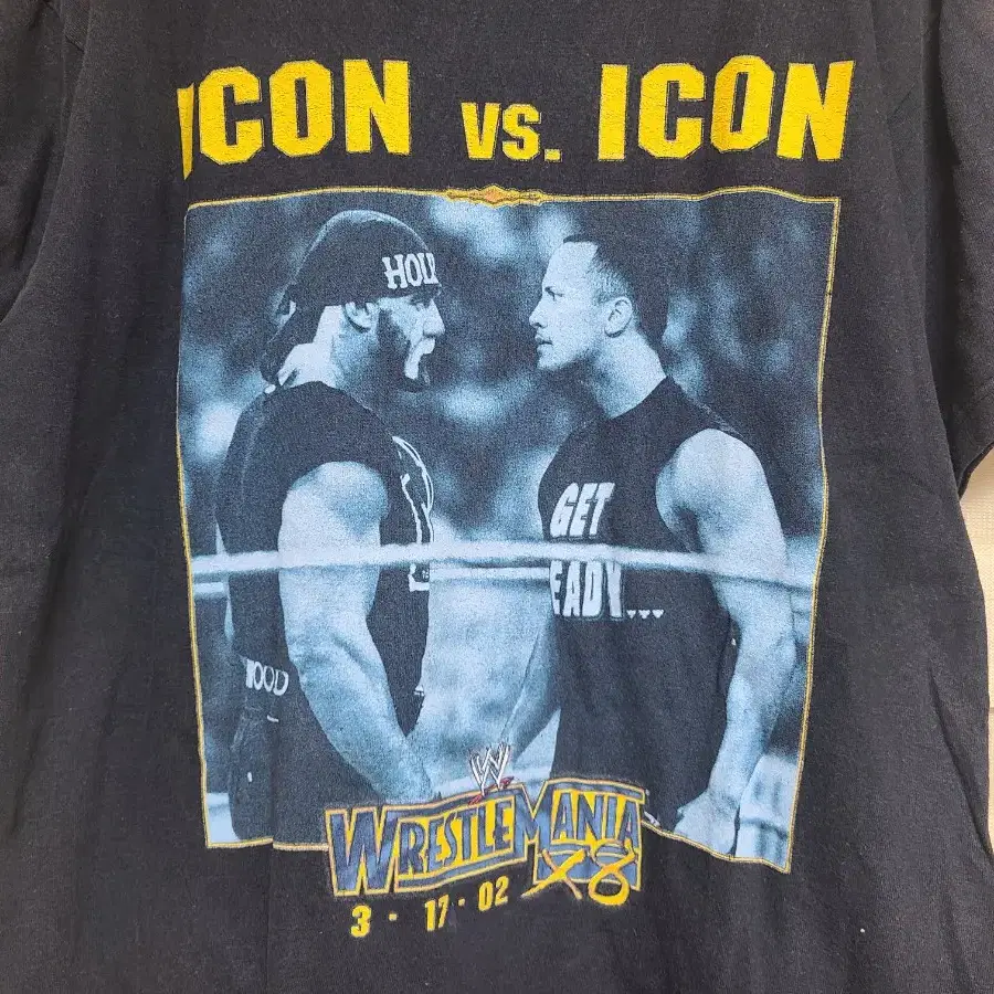 WWF 헐크호건 VS 더락 icon vs icon 빈티지티셔츠