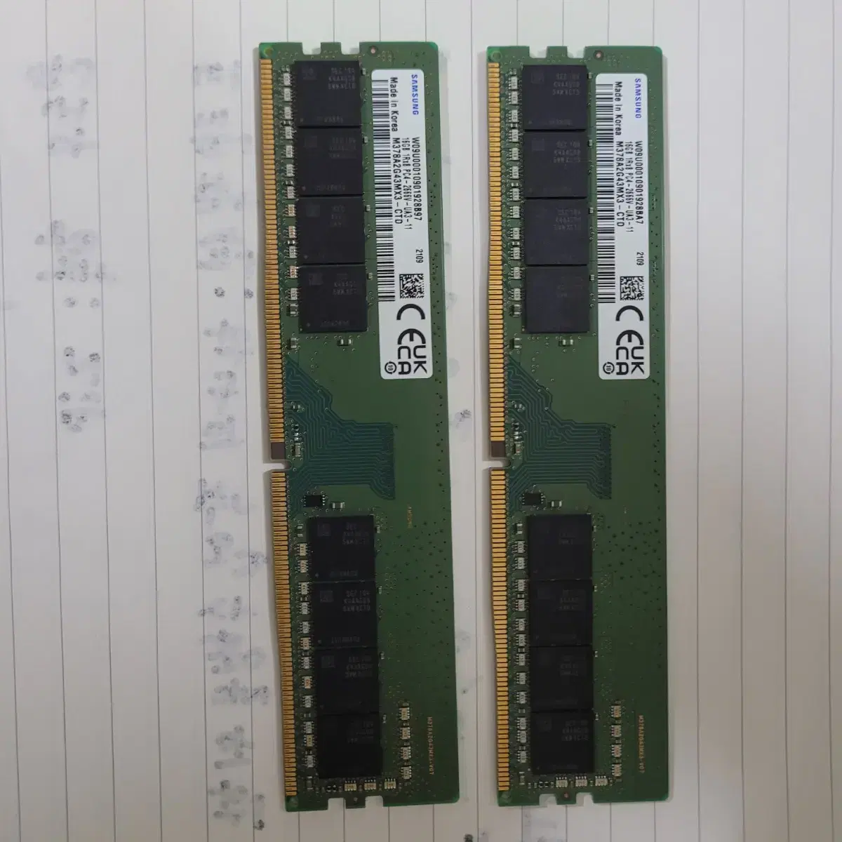 삼성 ddr4 16G 2개