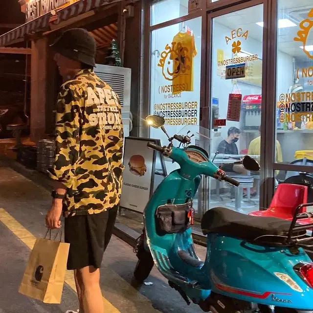 [XL] 베이프 bape 1st 카모 밀리터리 셔츠 황계